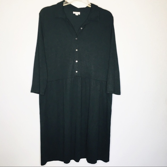J Jill Womens Black Dress Size XL With Pockets - Picture 2 of 5